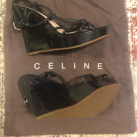 Celine Wedge Sandals 7.5 - Picture 4 of 5